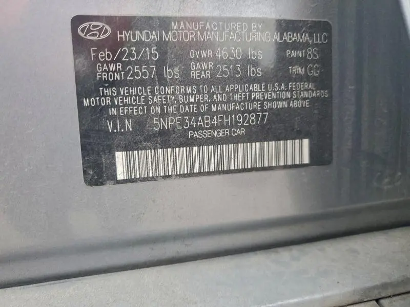 2015 HYUNDAI SONATA SPORT  