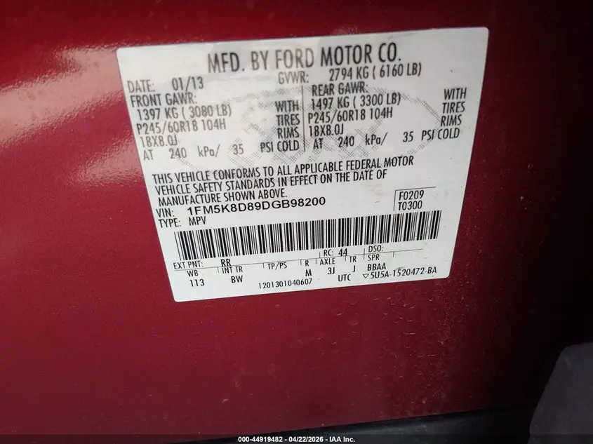 2013 FORD EXPLORER XLT