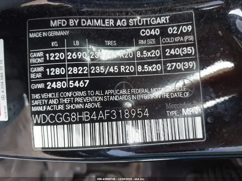 2010 MERCEDES-BENZ GLK 350 4MATIC