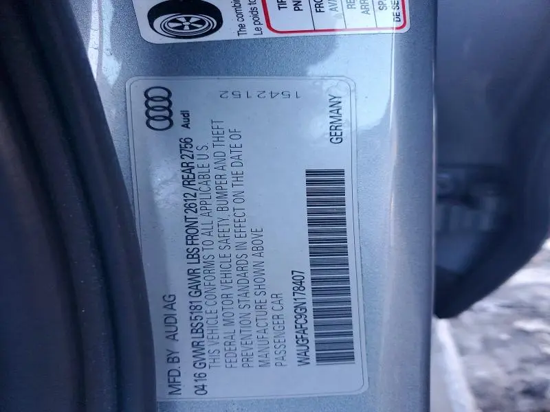 2016 AUDI A6 PREMIUM PLUS  