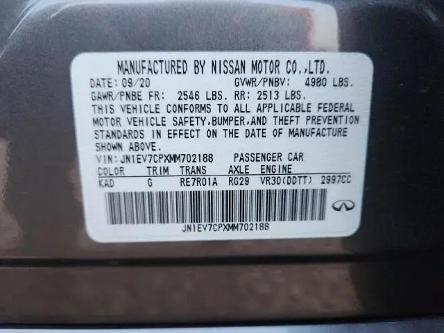 2021 INFINITI Q50 SENSORY  