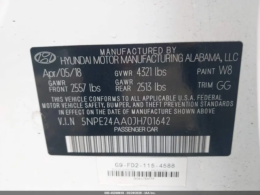 2018 HYUNDAI SONATA ECO