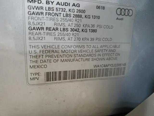 2018 AUDI SQ5 PRESTIGE  