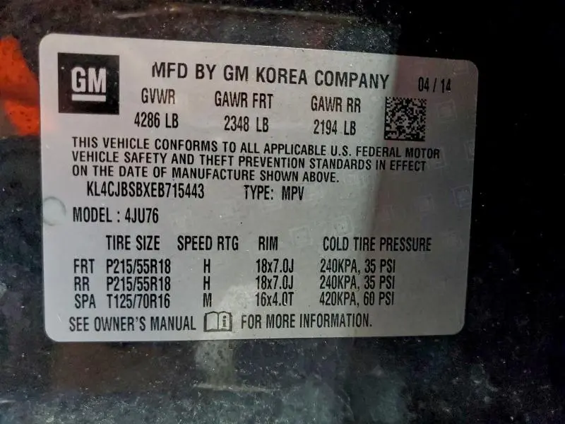 2014 BUICK ENCORE CONVENIENCE  