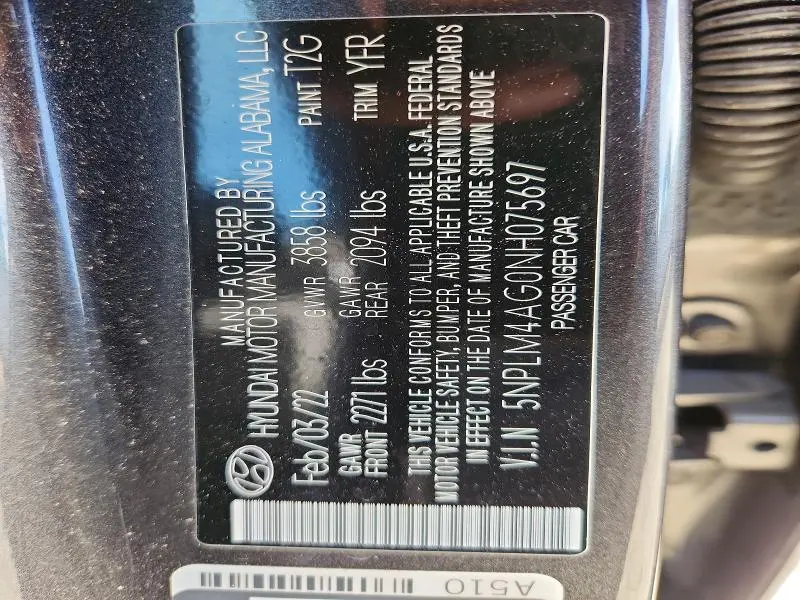 2022 HYUNDAI ELANTRA SEL  