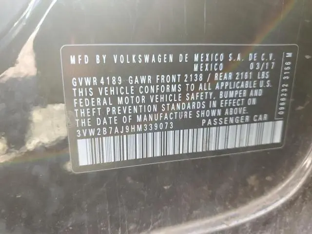 2017 VOLKSWAGEN JETTA S  
