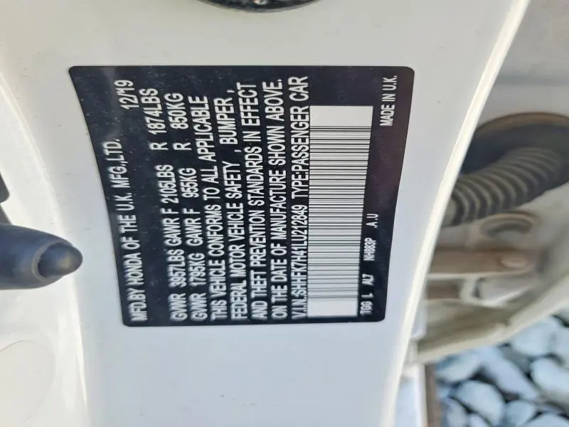 2020 HONDA CIVIC SPORT  