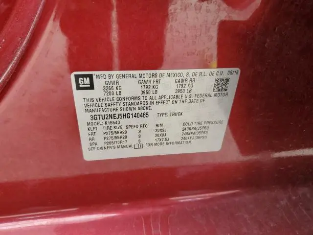 2017 GMC SIERRA K1500 SLT  