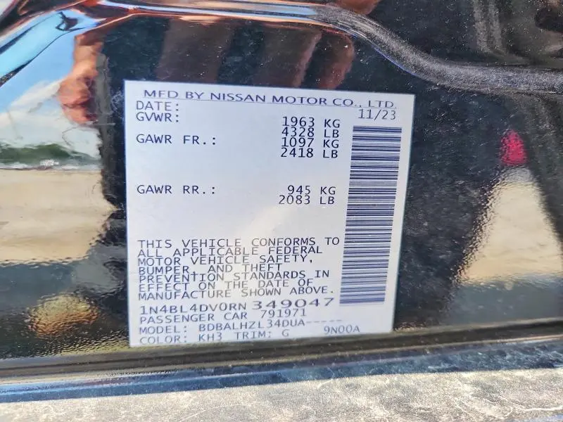 2024 NISSAN ALTIMA SV  