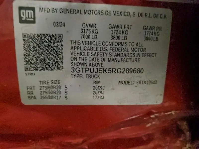 2024 GMC SIERRA K1500 ELEVATION-L  