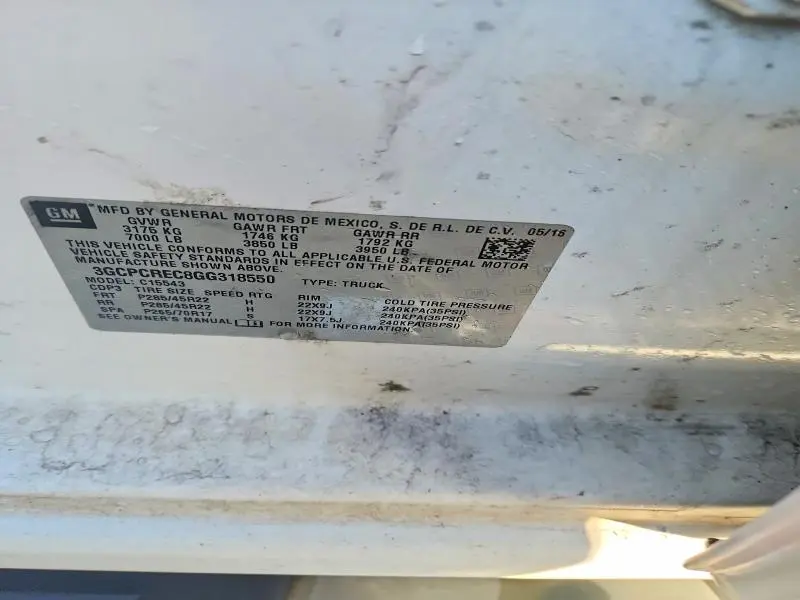 2016 CHEVROLET SILVERADO C1500 LT  