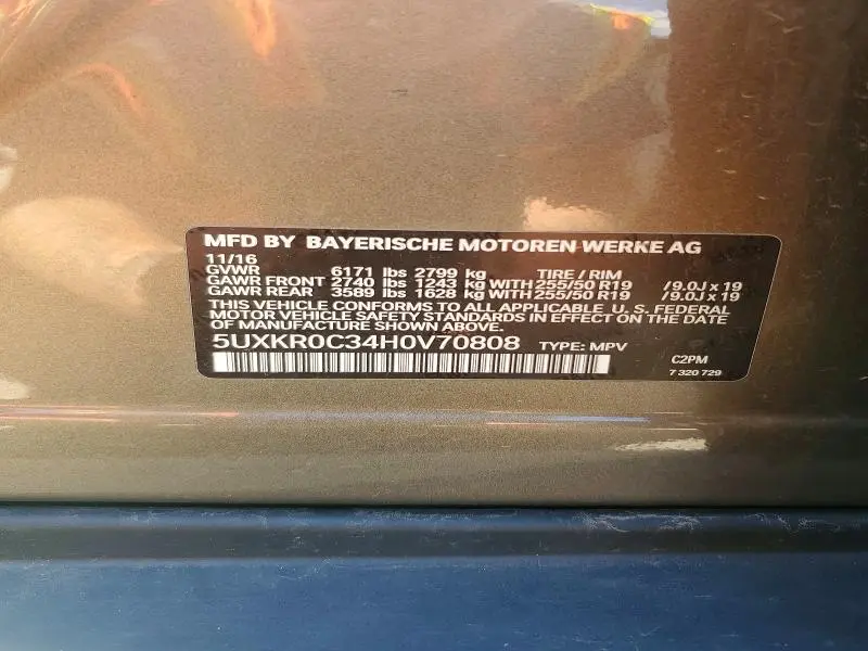 2017 BMW X5 XDRIVE35I  