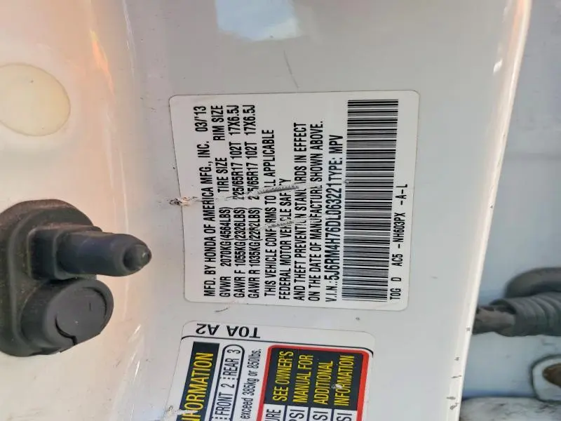 2013 HONDA CR-V EXL  