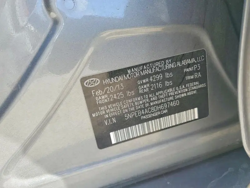 2013 HYUNDAI SONATA GLS  