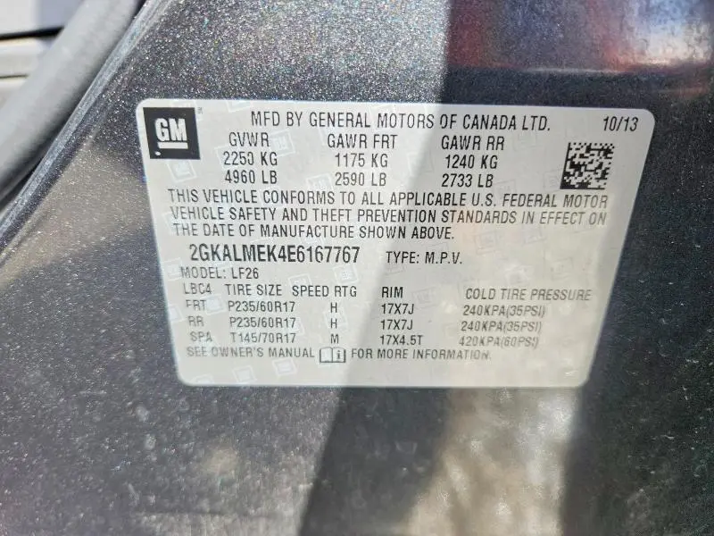 2014 GMC TERRAIN SLE  
