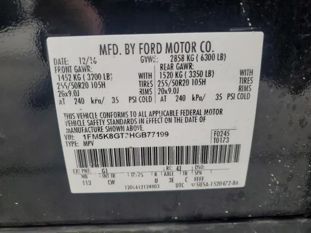 2017 FORD EXPLORER SPORT  