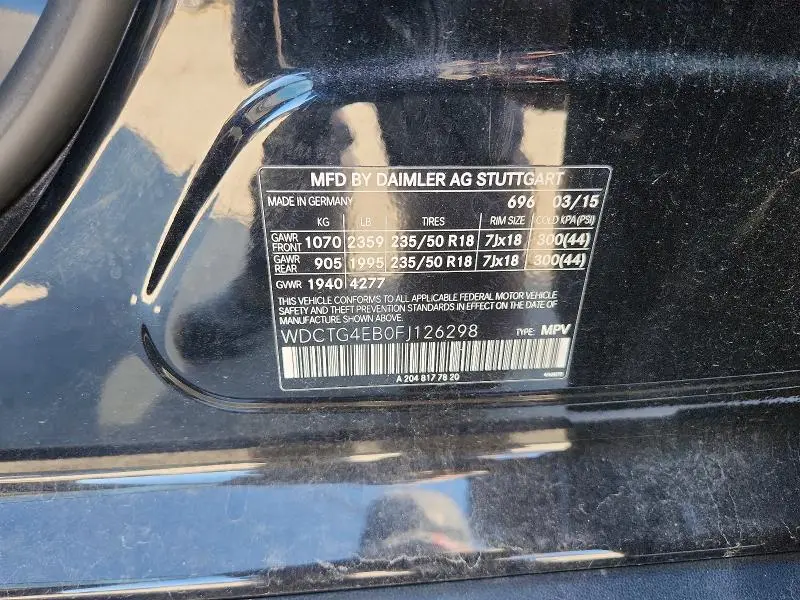 2015 MERCEDES-BENZ GLA 250  