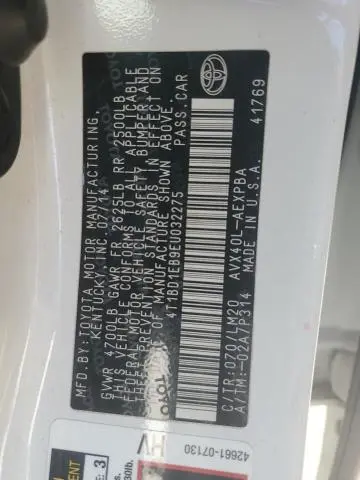 2014 TOYOTA AVALON HYBRID  