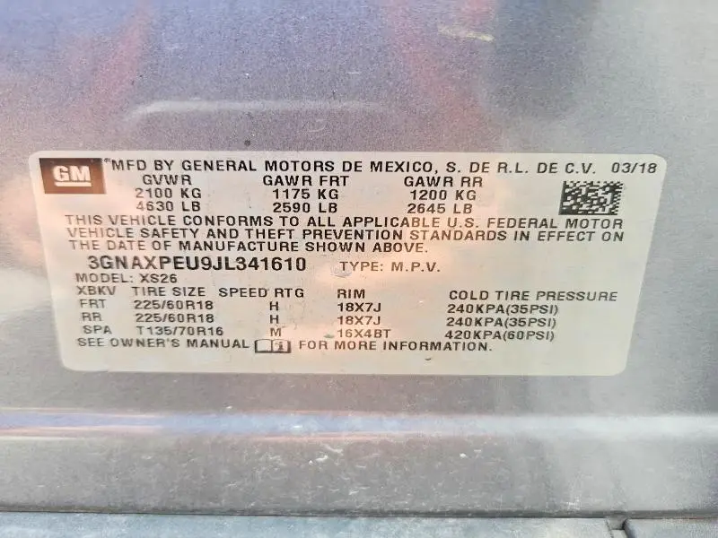 2018 CHEVROLET EQUINOX PREMIER  