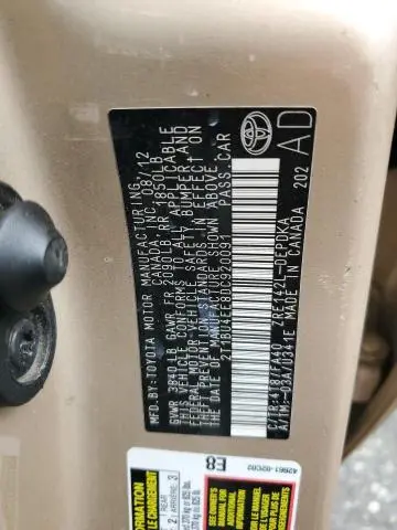 2013 TOYOTA COROLLA BASE  