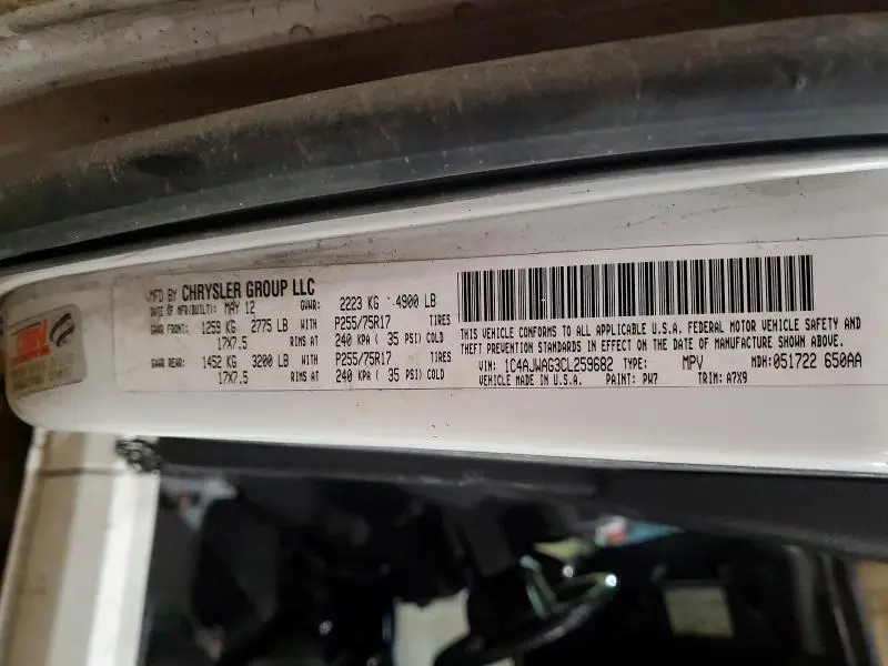 2012 JEEP WRANGLER SPORT  