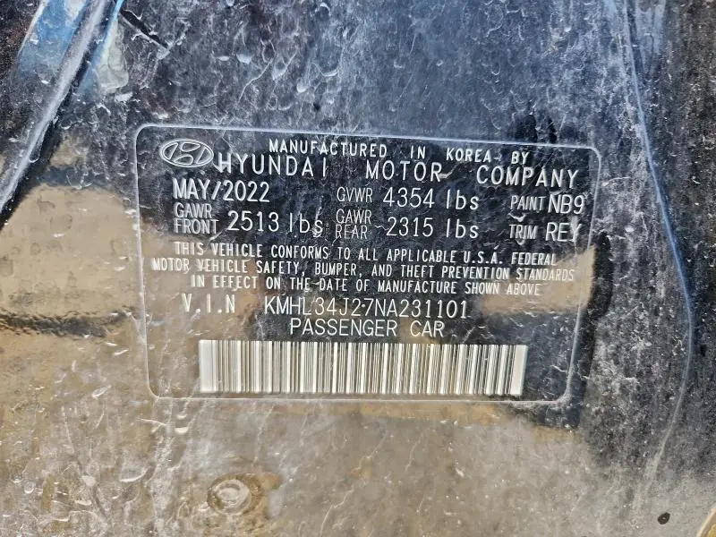 2022 HYUNDAI SONATA LIMITED  