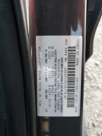 2017 MAZDA 6 TOURING