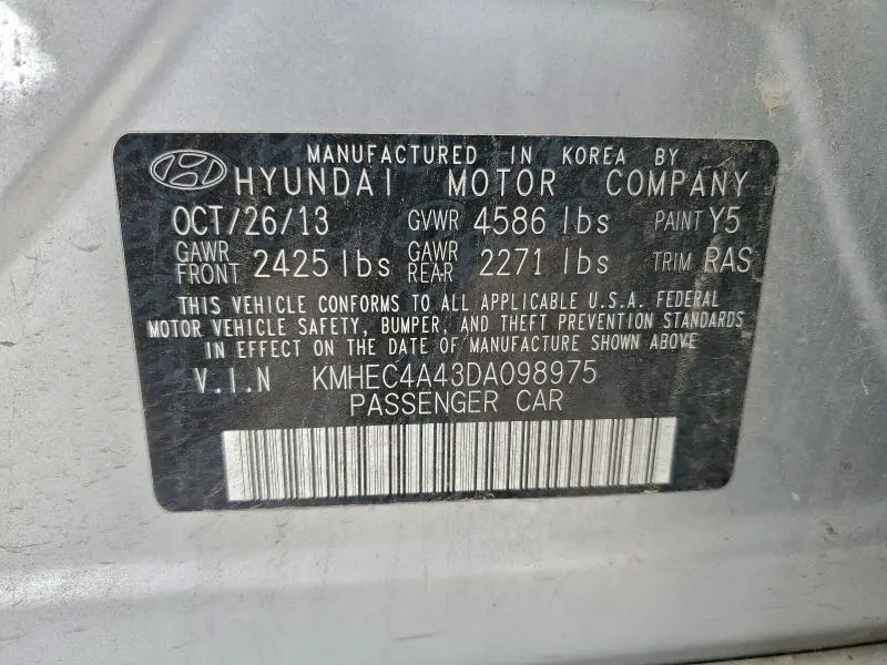 2013 HYUNDAI SONATA HYBRID  
