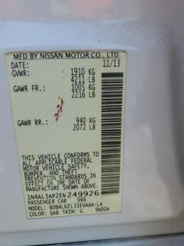 2014 NISSAN ALTIMA 2.5