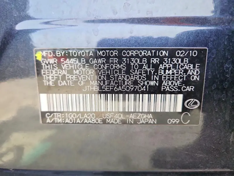 2010 LEXUS LS 460  