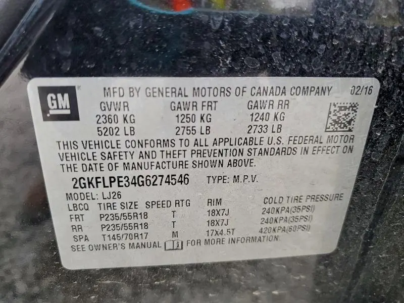 2016 GMC TERRAIN SLT  