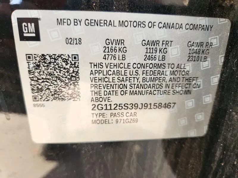2018 CHEVROLET IMPALA PREMIER  