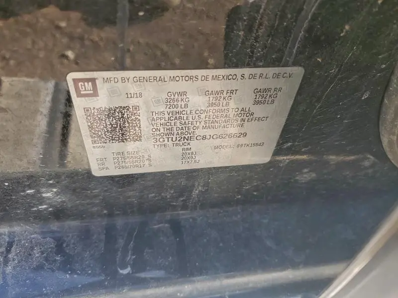 2018 GMC SIERRA K1500 SLT  