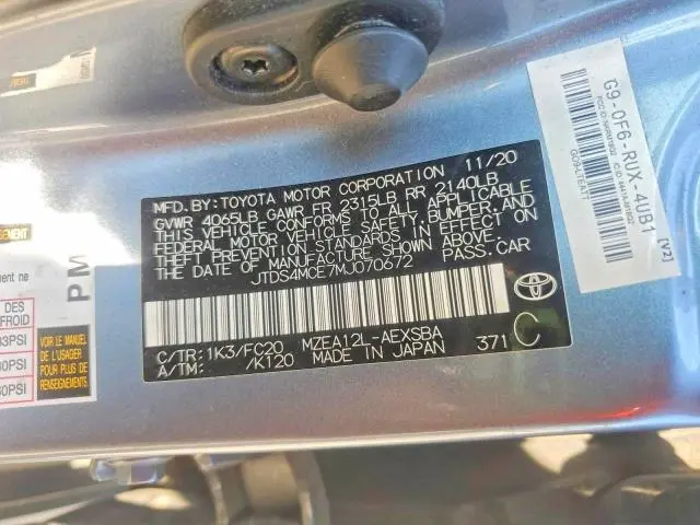 2021 TOYOTA COROLLA SE  