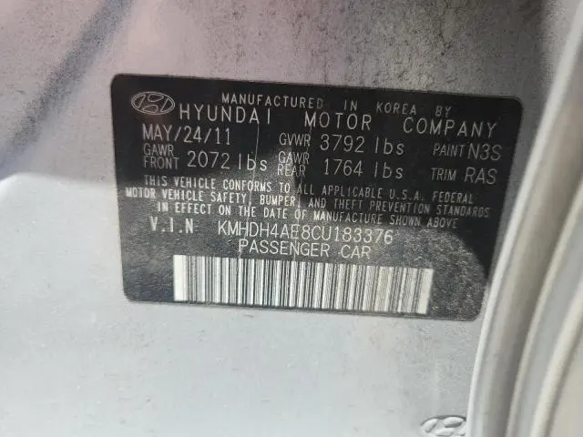 2012 HYUNDAI ELANTRA LIMITED  