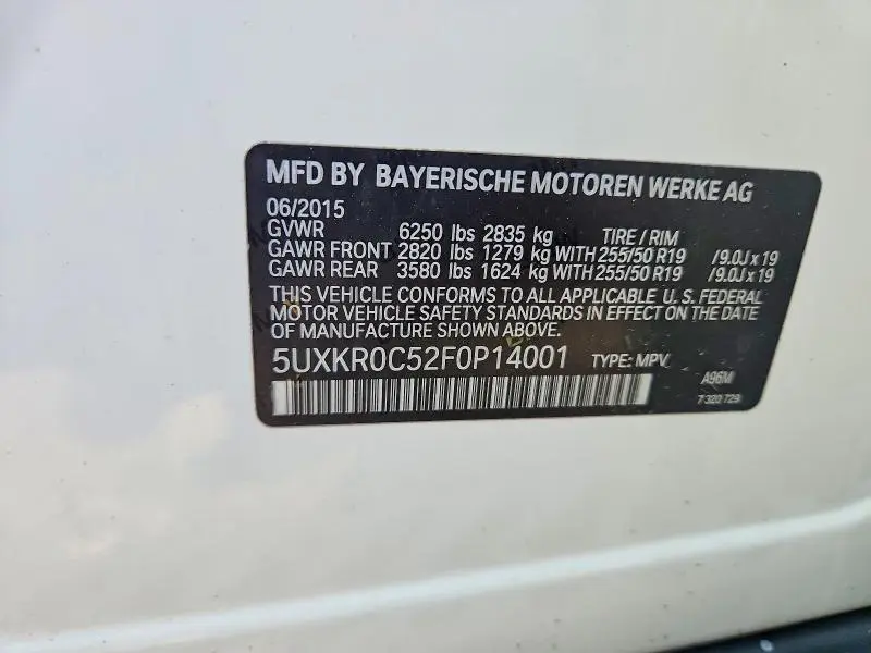2015 BMW X5 XDRIVE35I  
