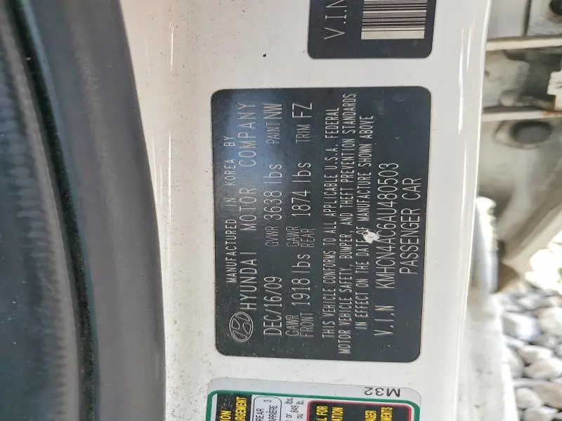 2010 HYUNDAI ACCENT GLS  