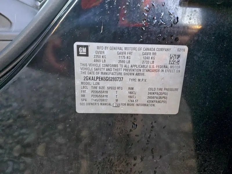 2016 GMC TERRAIN SLT  