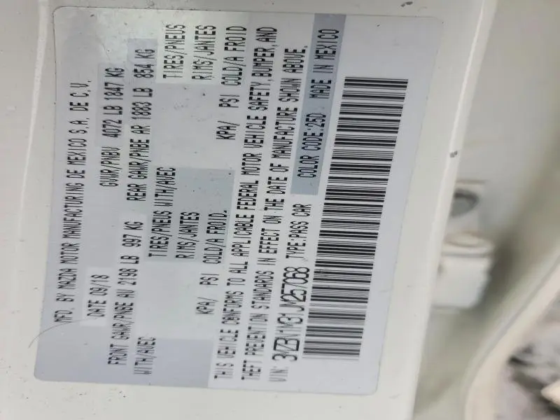 2018 MAZDA 3 GRAND TOURING  