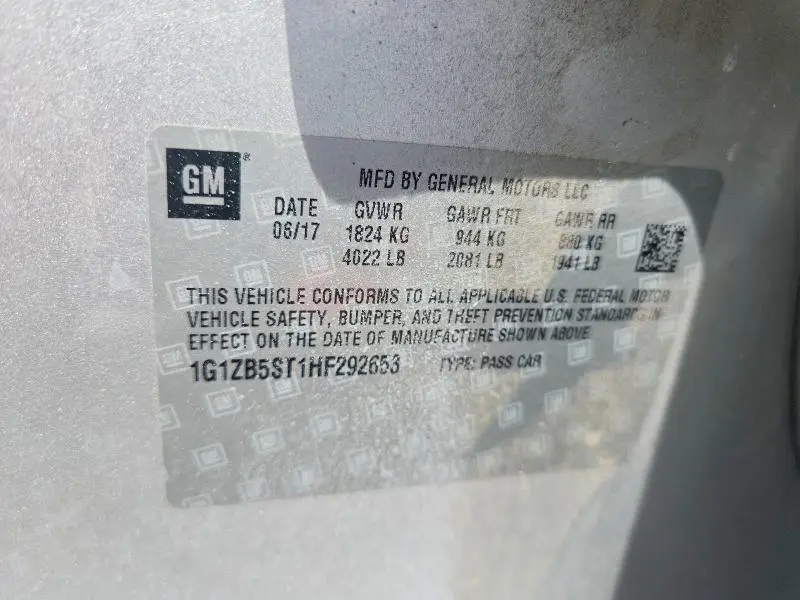2017 CHEVROLET MALIBU LS  