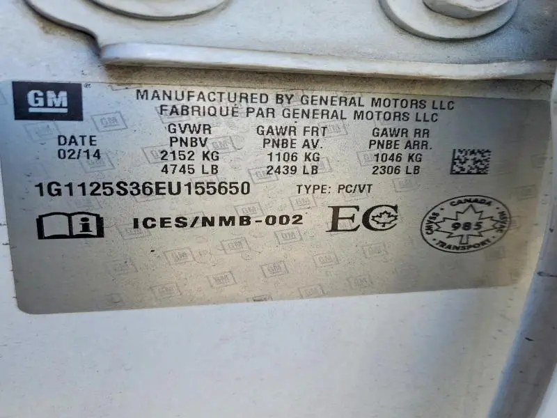 2014 CHEVROLET IMPALA LT  