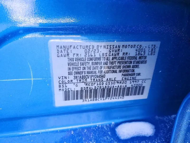 2023 NISSAN SENTRA SV  