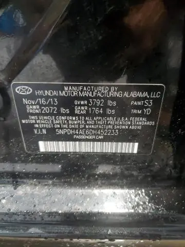 2013 HYUNDAI ELANTRA GLS  