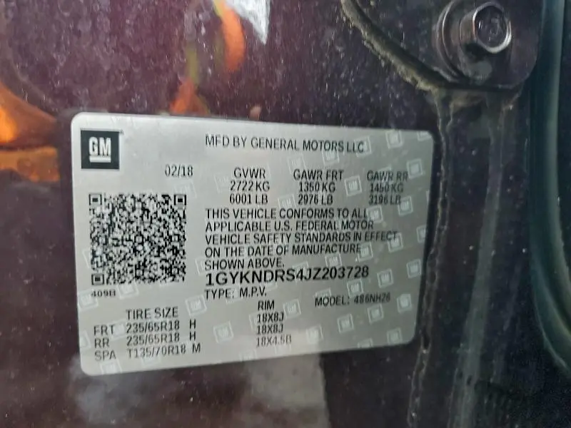 2018 CADILLAC XT5 LUXURY  