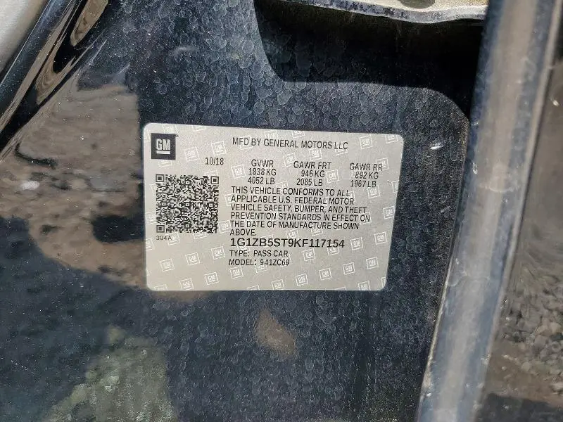 2019 CHEVROLET MALIBU LS  