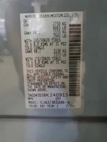 2023 NISSAN PATHFINDER PLATINUM  