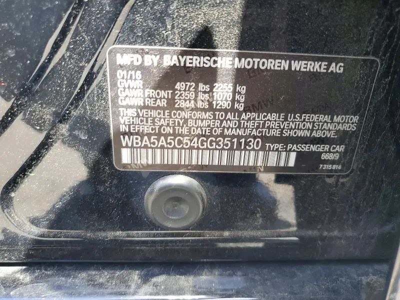 2016 BMW 528 I  