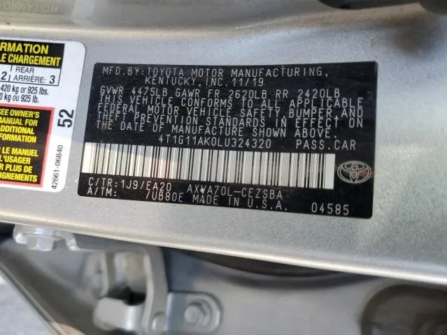 2020 TOYOTA CAMRY SE