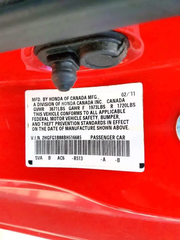2011 HONDA CIVIC EX  