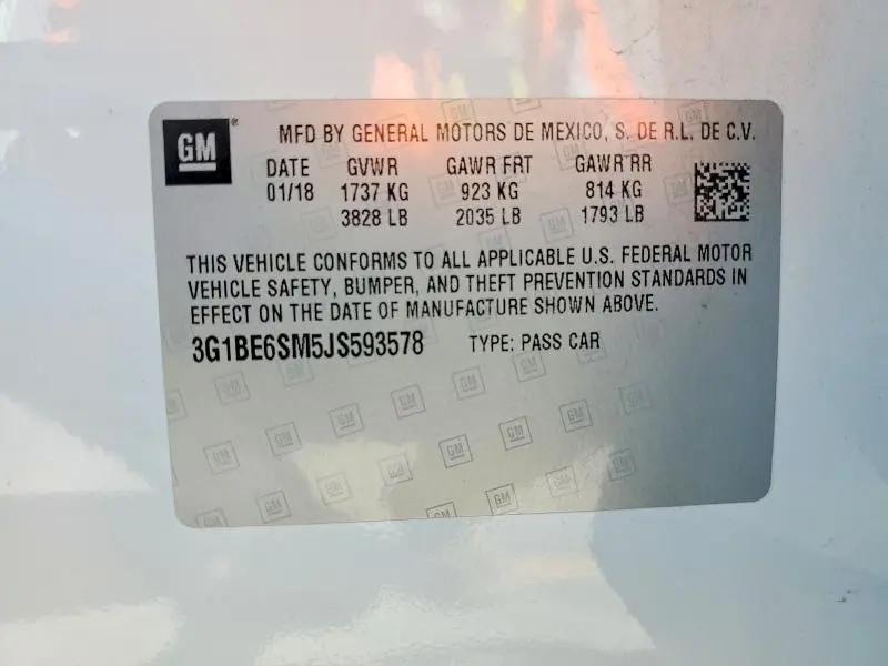 2018 CHEVROLET CRUZE LT  